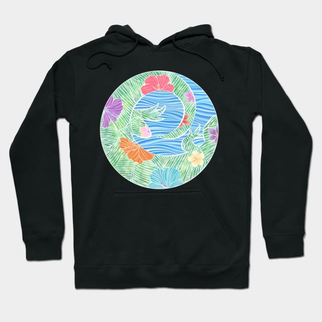 Tropical Green Gecko Hoodie by ViolaVixi